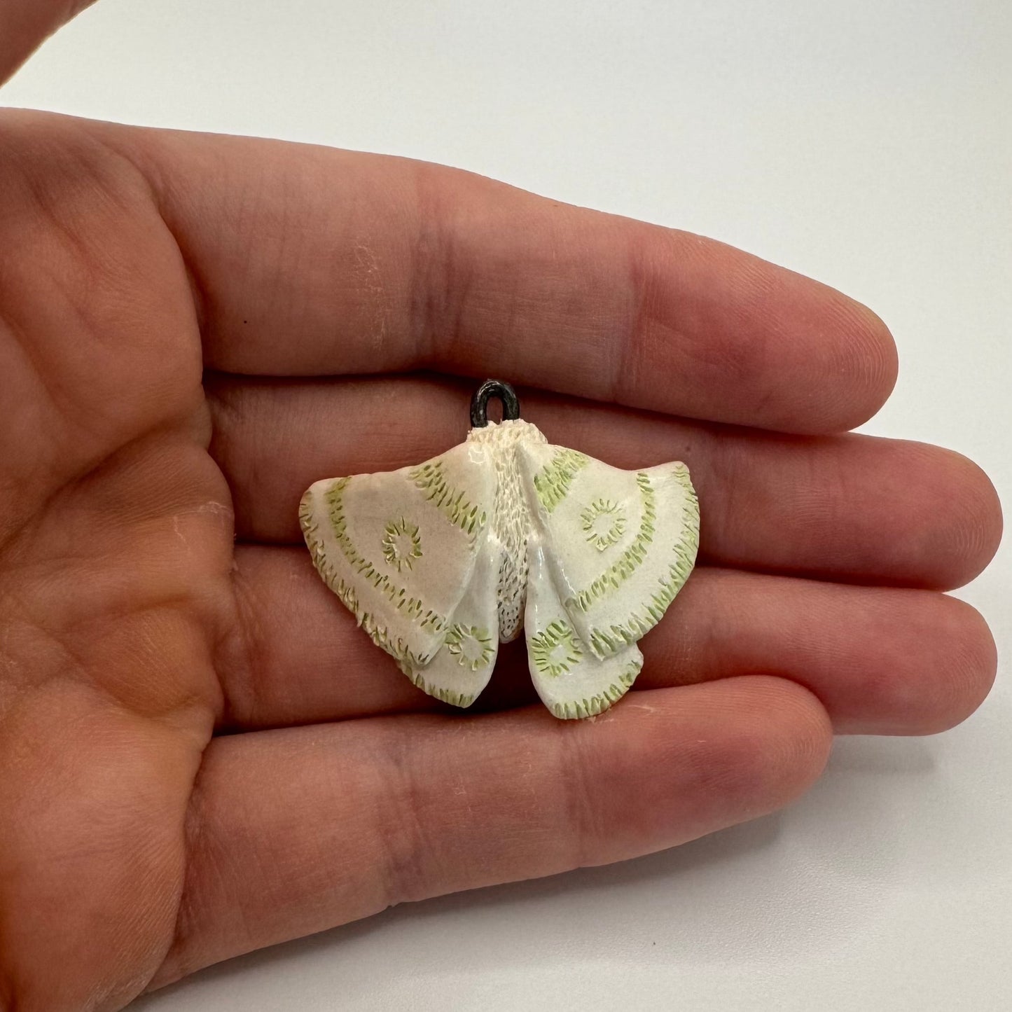 Moth Charm (with green details)