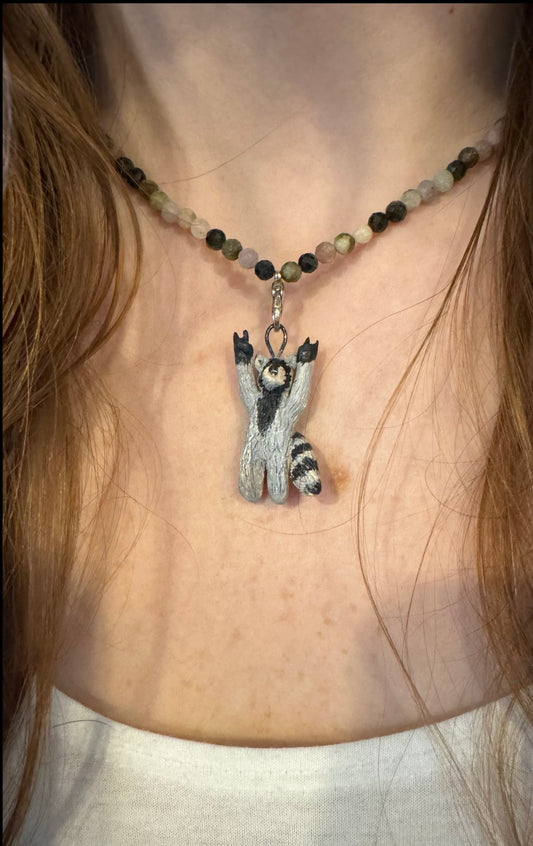 Rocking Raccoon Charm