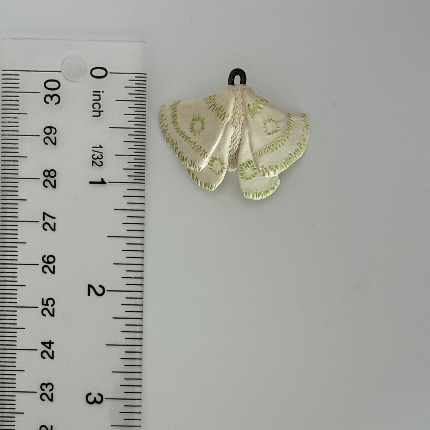 Moth Charm (with green details)