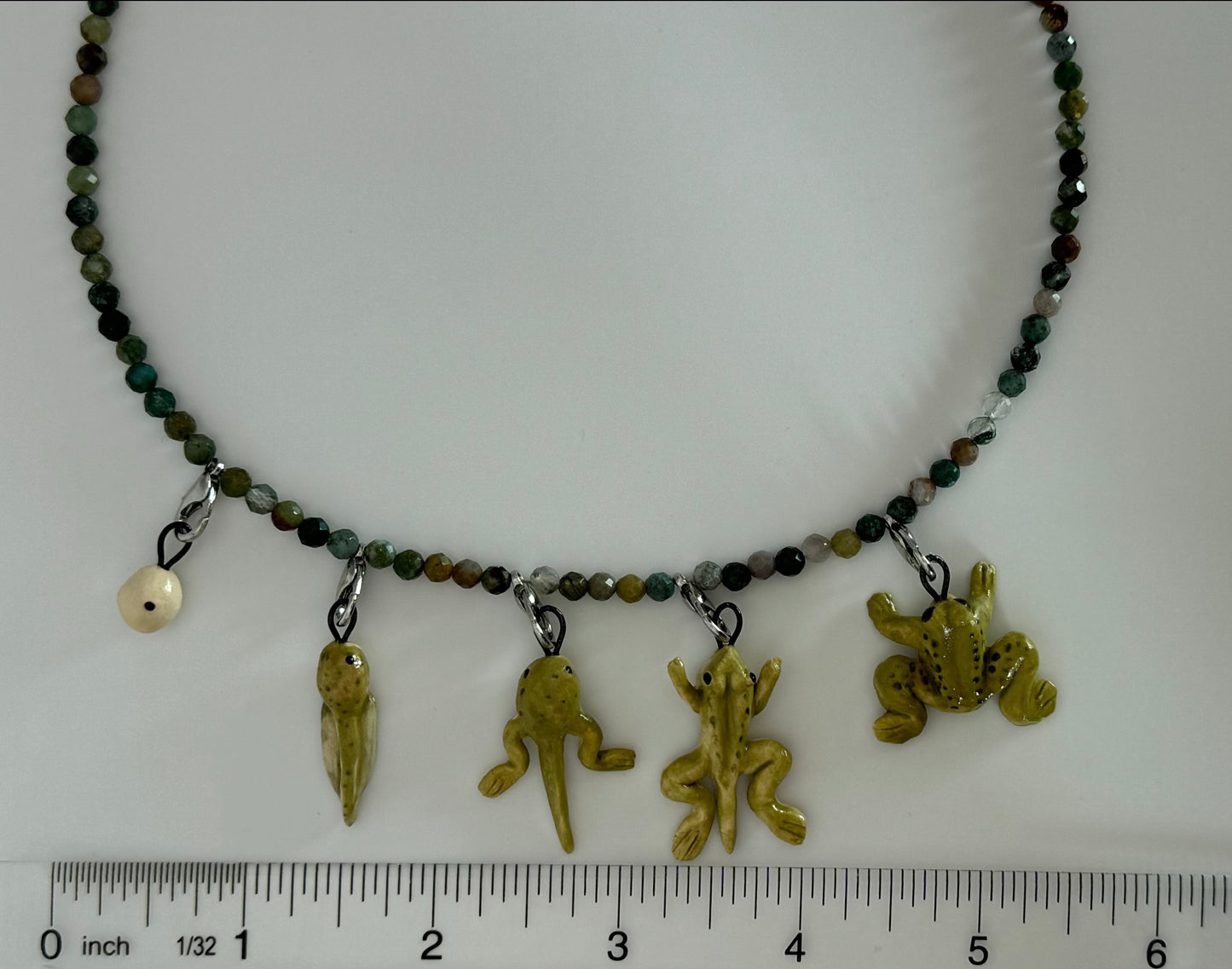 Froggy Life Cycle Set (Set of 5 and the necklace!)