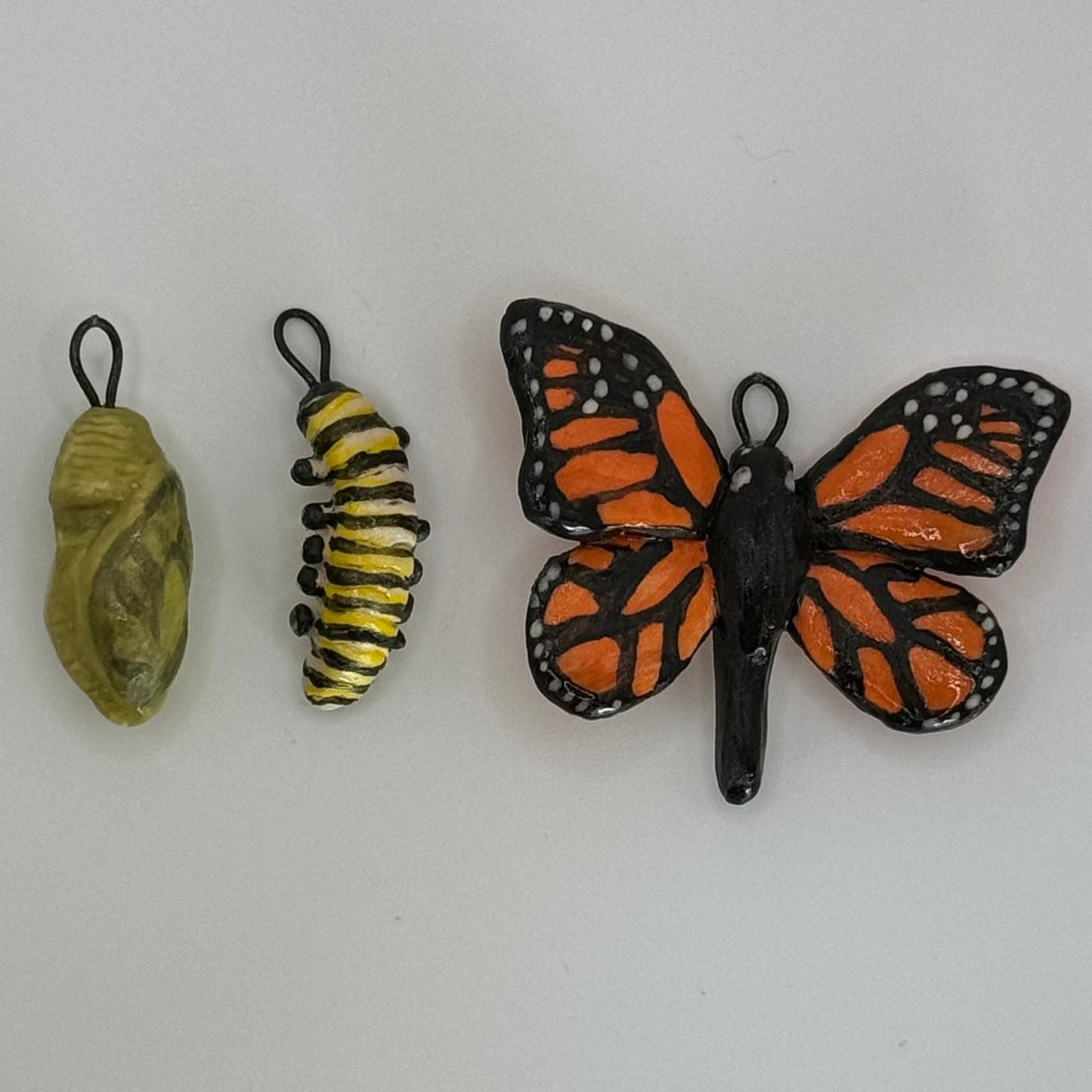 Butterfly Life Cycle Charm Set (SET OF THREE)