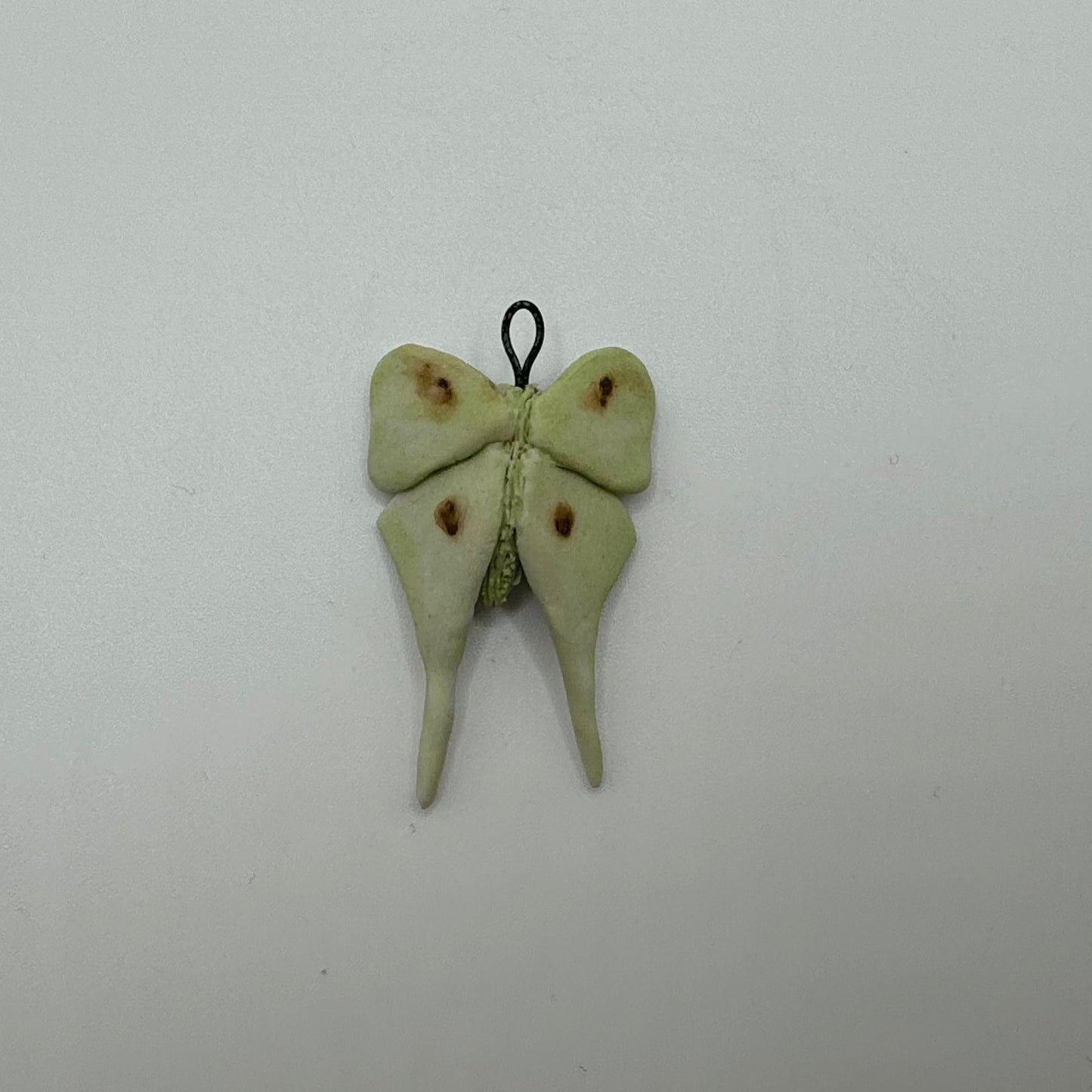 Porcelain Luna Moth Charm