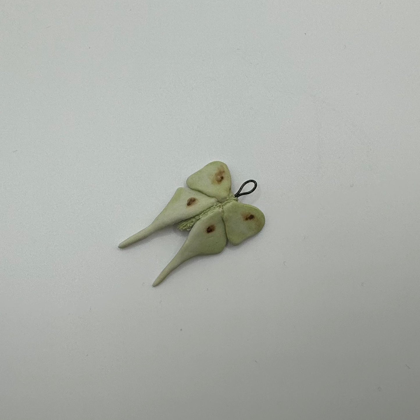 Porcelain Luna Moth Charm