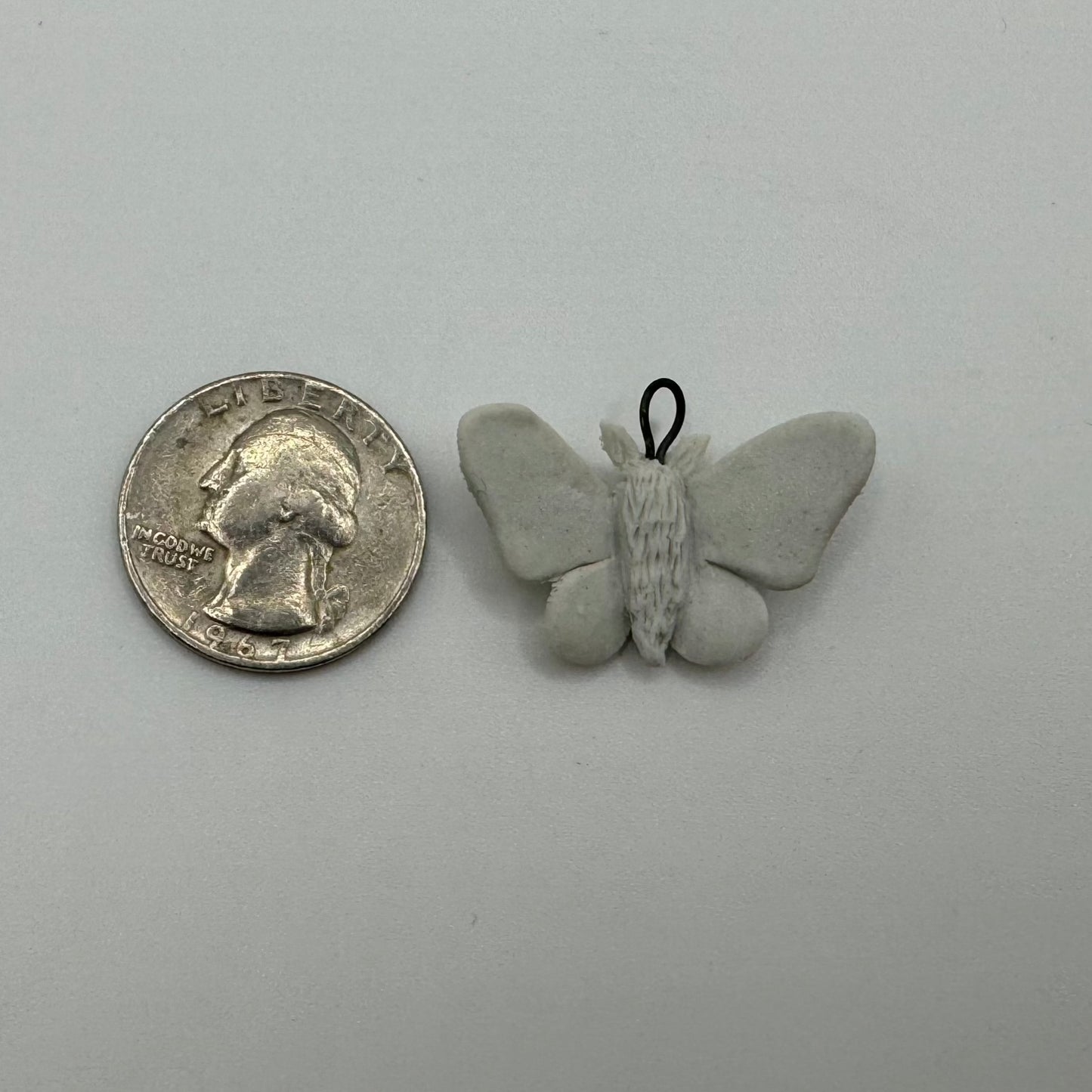 Porcelain Moth Charm 2