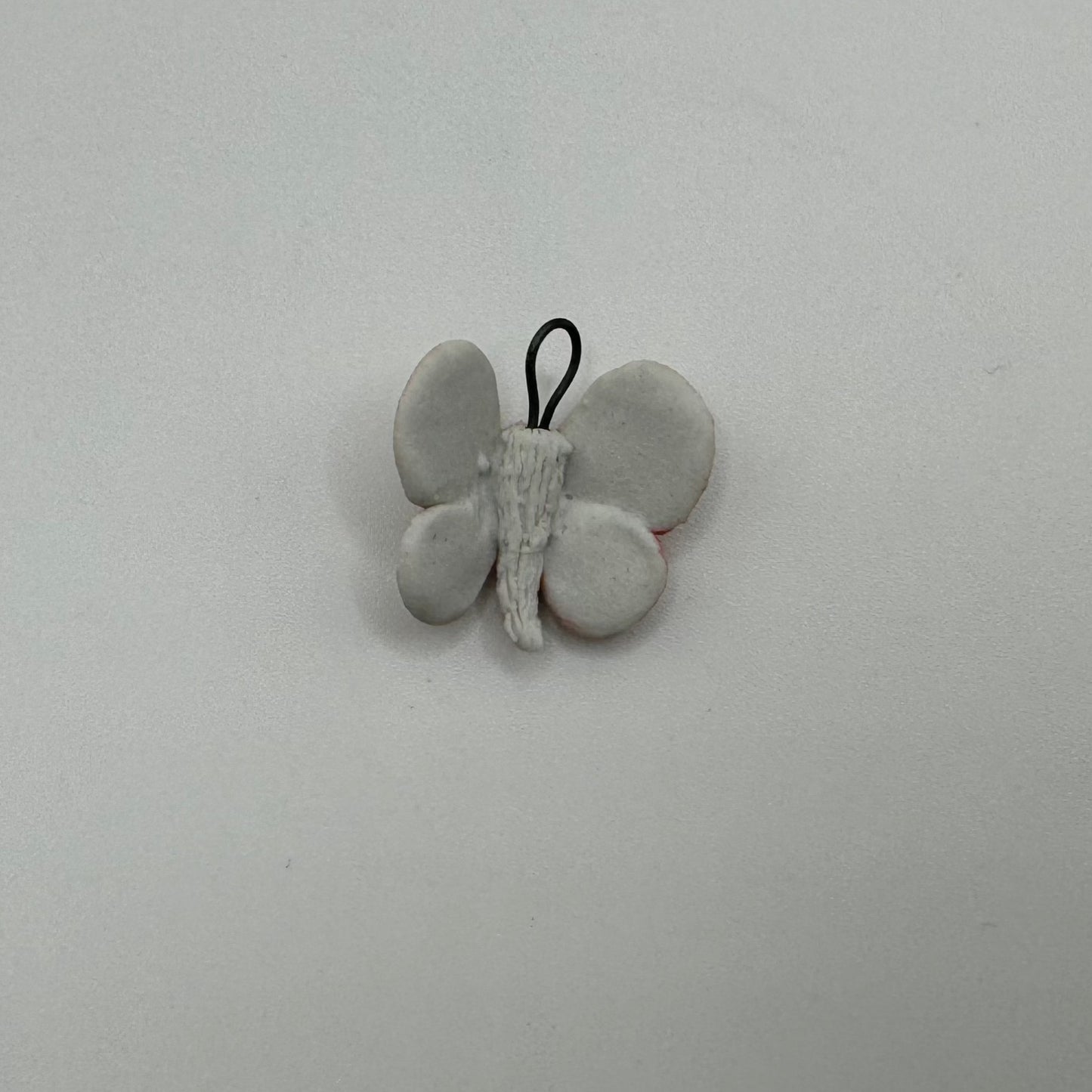 Porcelain Moth Charm with Pink